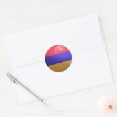 Armenia Glossy Circle Flag Runder Aufkleber (Umschlag)