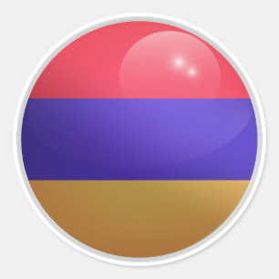 Armenia Glossy Circle Flag Runder Aufkleber