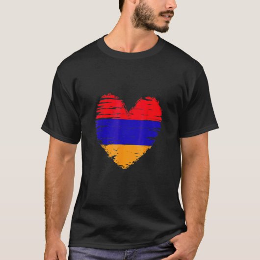 Armenia Heart Armenian Flag Armenian Pride T-Shirt (Vorderseite)