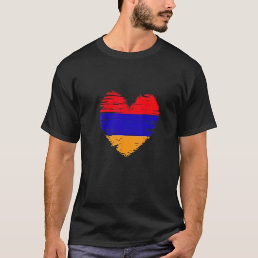Armenia Heart Armenian Flag Armenian Pride T-Shirt (Vorderseite)