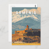 Armenia Illustration Travel Art Vintag Postkarte (Vorne/Hinten)