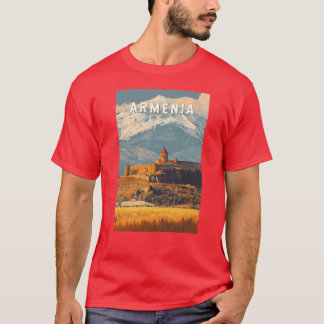 Armenia Illustrationravel Kunst Vintage lustiger F T-Shirt