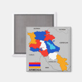 Armenia-Länderflagge Magnet (Vorderseite/Rückseite)