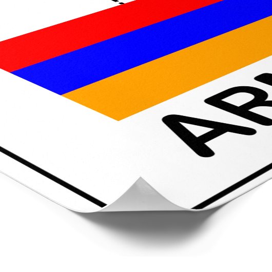 Armenia-Länderflagge Poster (Ecke)