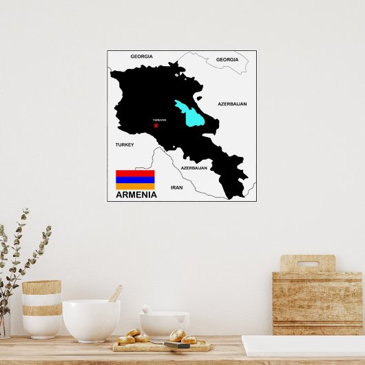 Armenia-Länderflagge Poster (Küche)