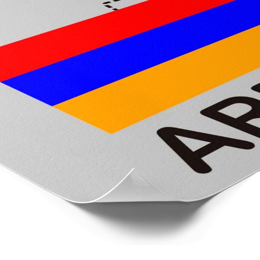 Armenia-Länderflagge Poster (Ecke)