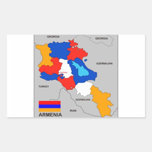 Armenia-Länderflagge Rechteckiger Aufkleber (Vorderseite)