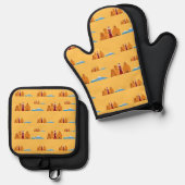 Armenia Oven Mitt und Pot Holders Ofenhandschuh & Topflappen-Set (Vorderseite/Rückseite)