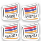 Armenia Pride X Flag Aufkleber (Vorderseite)