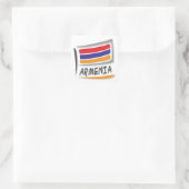 Armenia Pride X Flag Quadratischer Aufkleber (Tasche)