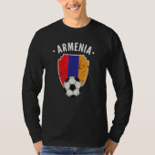 Armenia Soccer Armenia Flaggenfußball Armenischer T-Shirt (Vorderseite)