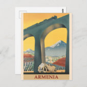 Armenia Vintage Poster Postkarte (Vorne/Hinten)