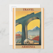 Armenia Vintage Travel Poster Postkarte (Vorne/Hinten)