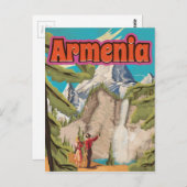 Armenia Vintage Travel Poster Postkarte (Vorne/Hinten)