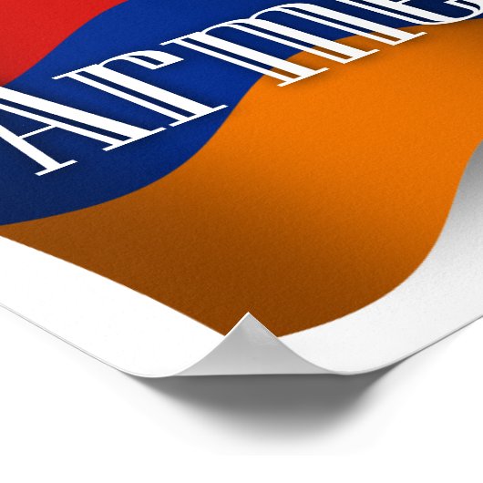 Armenia Wave Flag Poster (Ecke)