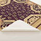 Armenian Alphabet Artwork Sherpa Blanket Sherpadecke (3/4)