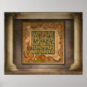 Armenian Alphabet Mural Poster (Vorne)
