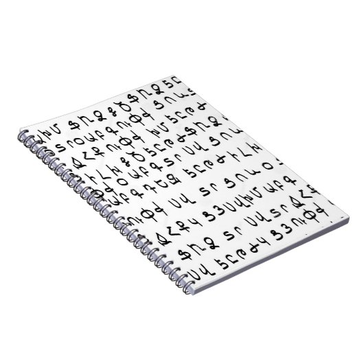 Armenian Alphabet-Notebook Notizblock (Rechte Seite)