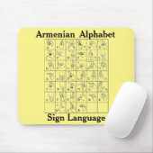 Armenian Alphabet Sign Language Mouse Pad Mousepad (Mit Mouse)