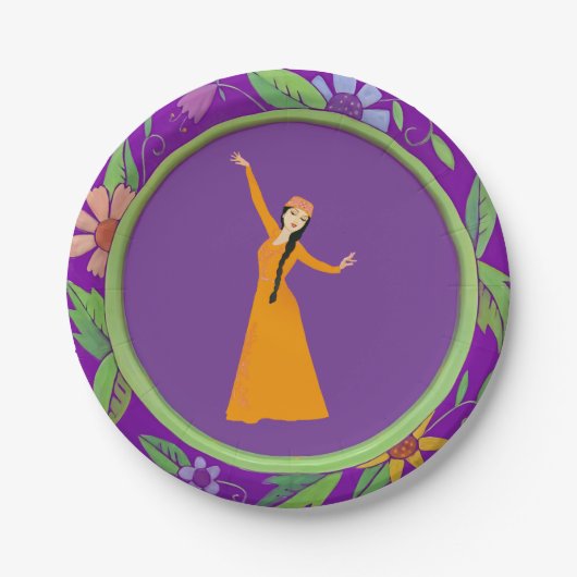 Armenian Dancer Paper Plate Pappteller (Vorderseite)