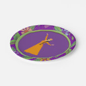 Armenian Dancer Paper Plate Pappteller (Schrägansicht)