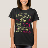 Armenian der Mädchen-Typ-Bedarfs-Spaß T-Shirt (Vorderseite)