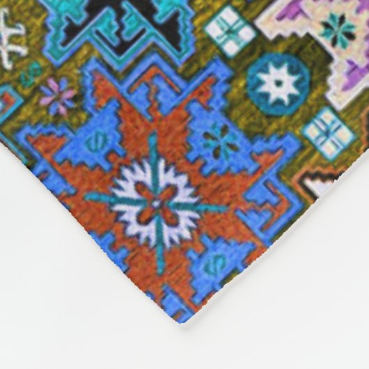 Armenian Folk Art Fleece Blanket (Ecke)
