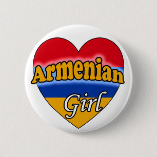 Armenian Girl Button