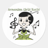 Armenian Girls Rock Runder Aufkleber (Vorderseite)