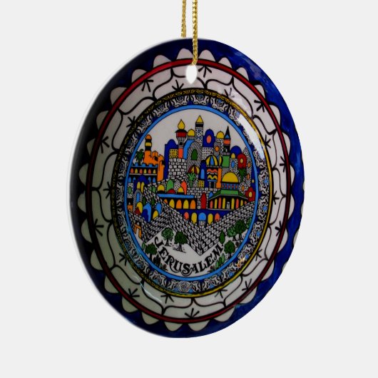 Armenian Jerusalem Painted Plate Ornament (Rechts)