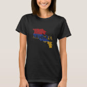 Armenian Map and Flag Souvenir  Distressed Armenia T-Shirt (Vorderseite)