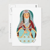 Armenian Matryoshka Postcard Postkarte (Vorne/Hinten)