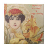 Armenian Merry Christmas Tile Fliese (Vorderseite)