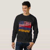 ARMENIAN ROOTS Halbamerikanische Flagge USA ARMENI Sweatshirt (Vorne ganz)