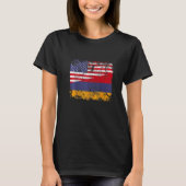 ARMENIAN ROOTS Half American Flag USA ARMENIA FLAG T-Shirt (Vorderseite)