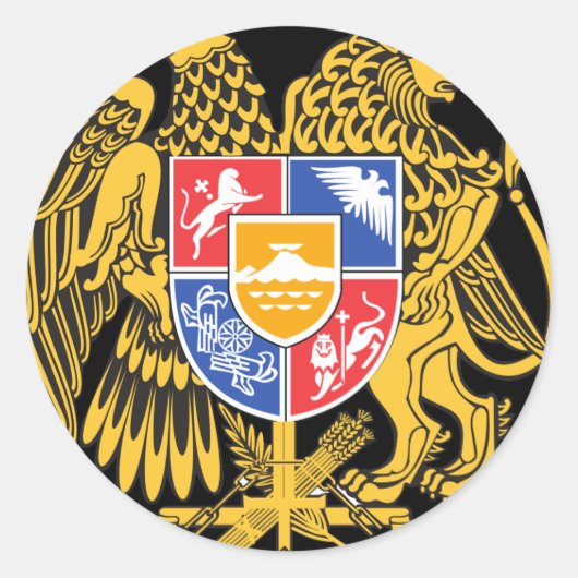 Armeniemblem Runder Aufkleber (Vorderseite)