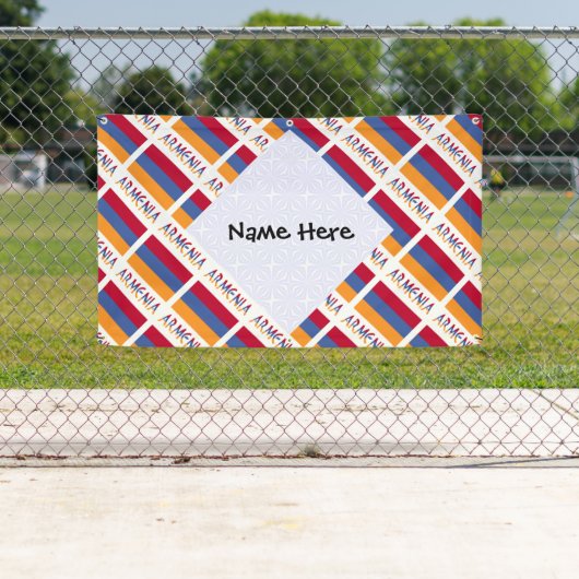 Armenien - Armenische Fahne gezähmt Schwarze Perso Banner (Insitu)