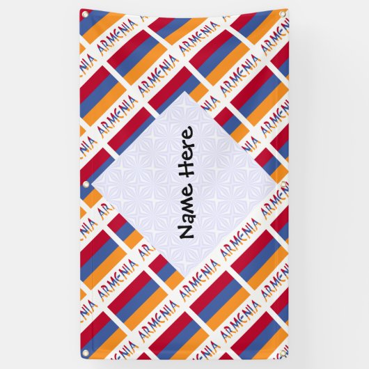 Armenien - Armenische Fahne gezähmt Schwarze Perso Banner (Vertikal)