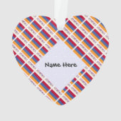 Armenien - Armenische Fahne gezähmt Schwarze Perso Ornament (Rückseite)