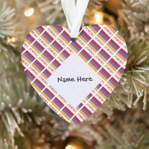 Armenien Armenische Flagge gekachelt Schwarze Pers Ornament