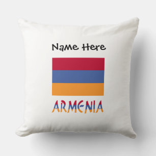 Armenien Armenische Flagge Schwarze Personalisieru Kissen
