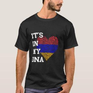 Armenien Es Ist In Meiner DNA Herz Armenische Flag T-Shirt