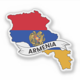 Armenien-Flag-Karte Aufkleber