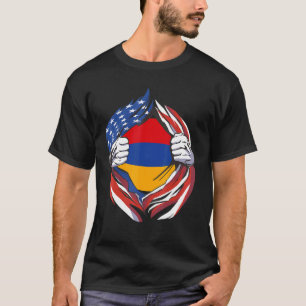 Armenien-Flagge amerikanischer Stolz auf meinen ar T-Shirt