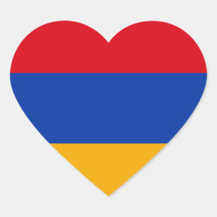Armenien-Flagge Herz-Aufkleber
