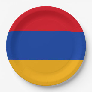 Armenien-Flagge Pappteller
