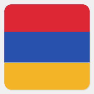 Armenien-Flagge Quadratischer Aufkleber