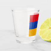 Armenien-Flagge Schnapsglas (Links)