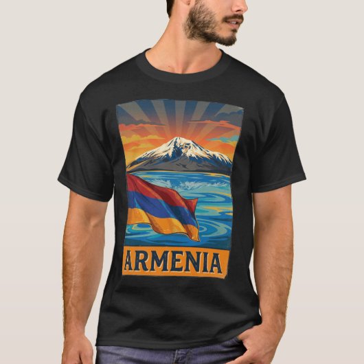 Armenien-Flagge T-Shirt (Vorderseite)