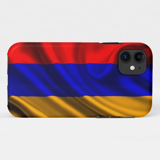 Armenien-Flaggen-Gewebe Case-Mate iPhone Hülle (Rückseite (Horizontal))